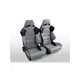FK sport seats half bucket seats Set Edition 1 synthetic leather gray / black DP011
