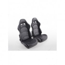 FK Sportseat Auto Half bucket seats Set with shell made of carbon