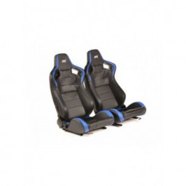 FK sport seats car half-shell seats set Bremen synthetic leather black / blue carbon look FKRSE17065