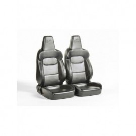 FK sport seats car half-shell seats set Munich artificial leather black FKRSE18043