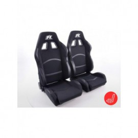 FK sport seats car half-shell seats set Cyberstar fabric black with seat heating FKRSE261 / 263-H