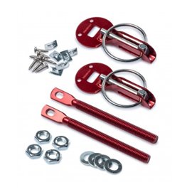 ALLOY COMPETITION BONNET PIN KIT RED