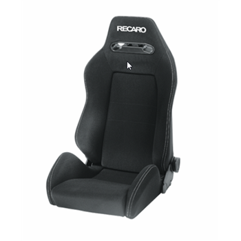 Recaro sport seat Speed Velour black with silver stitching