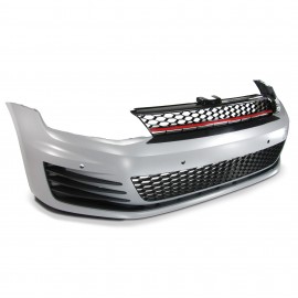 Front bumper incl. grille and fog light with PDC holes suitable for VW Golf 7