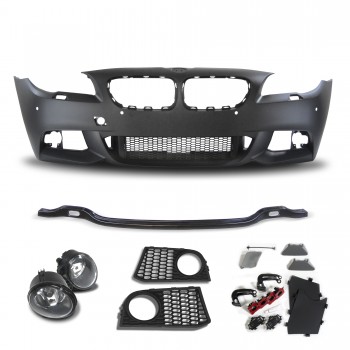 Front bumper with PDC holes HCS and fog lights for BMW 5er F10 Limousine year 01.2010-06.2015 and F11 Touring year 04.2010-