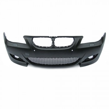 Front bumper BMW E60 Facelift By. 03.2007-03.2010, with cuttings for headlight cleaning system and PDC, sport look