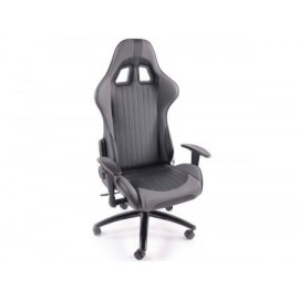 Office Chair Sport Seat with armrest synthetic leather black/grey