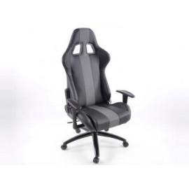 Office Chair Sport Seat with armrest synthetic leather black/grey