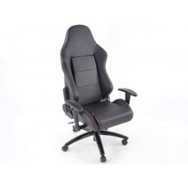 Office Chair Sport Seat with armrest synthetic leather black