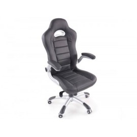 Office Chair synthetic leather black with adjustable armrests