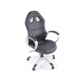Office Chair synthetic leather black with armrests