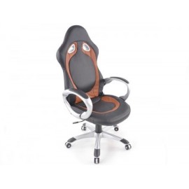 Office Chair synthetic leather black/brown with armrests